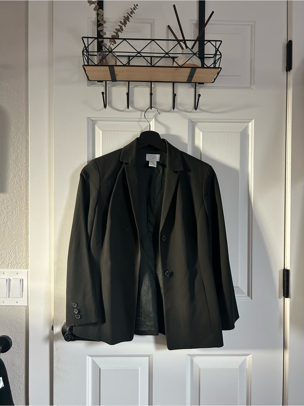 LOFT Black Classic Two-Button Blazer